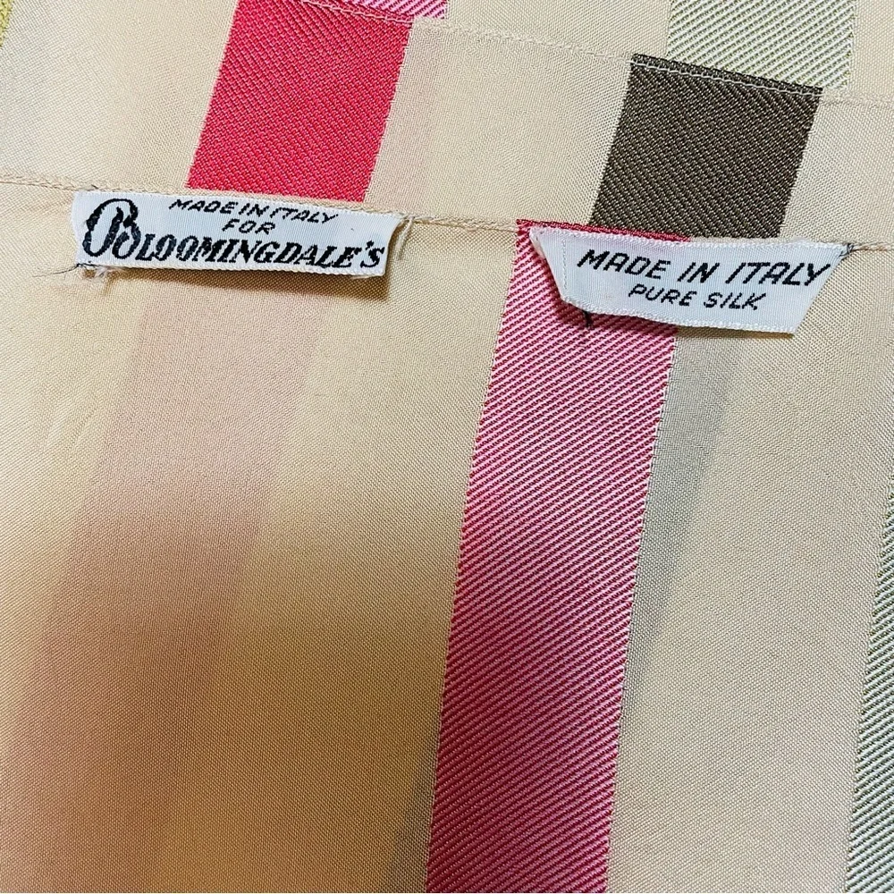 Vintage Silk Scarf Made in Italy For Bloomingdale's